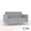 Sofa 2 Dudukan Minimalis Modern TKDN Seri ION Abu