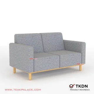 Sofa 2 Dudukan Minimalis Modern TKDN Seri ION Abu