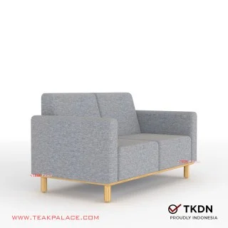 Sofa 2 Dudukan Minimalis Modern TKDN Seri ION Abu