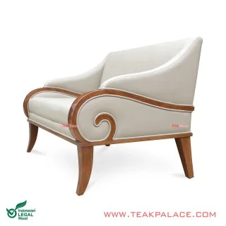 Kursi Tamu Minimalis Retro Kayu Jati jasmine 2 Dudukan