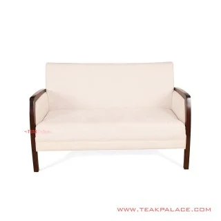 Kuta Minimalist Guest Chairs Black Walnut 2 Seats