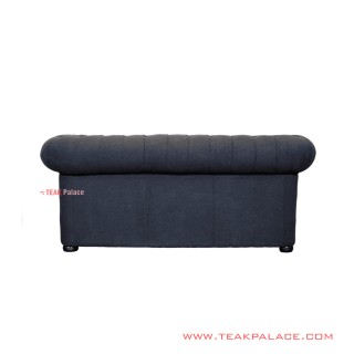 Chesterfield 2 Seater Sofa Luxury Gray Minimalist Teak