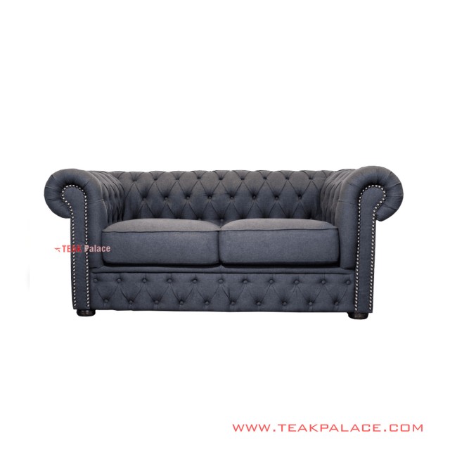 Sofa 2 Seater Chesterfield Mewah Grey Jati Minimalis sofa 2 seater chesterfield mewah grey jati minimalis 60