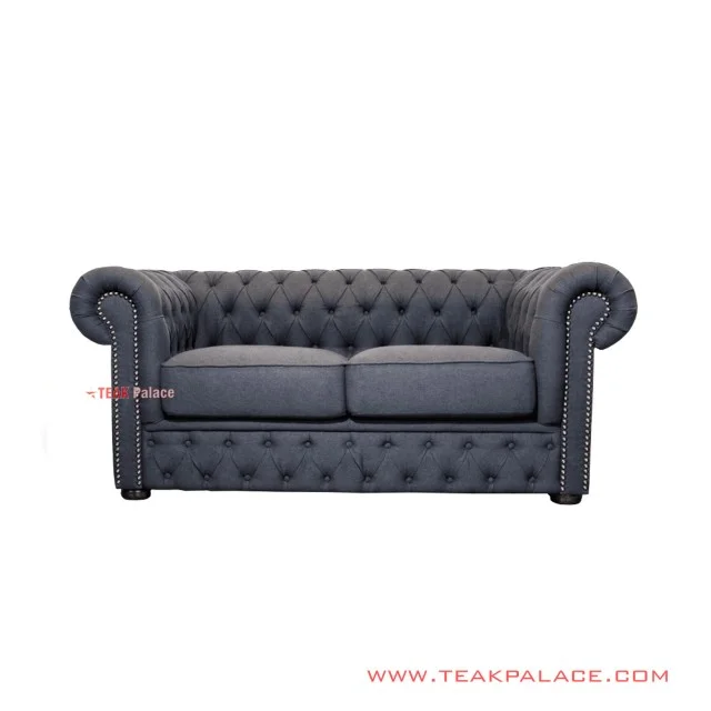 Chesterfield 2 Seater Sofa Luxury Gray Minimalist Teak chesterfield 2 seater sofa luxury gray minimalist teak 62