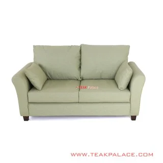 Sofa 2 Dudukan Black Walnut Seri Malang Hijau