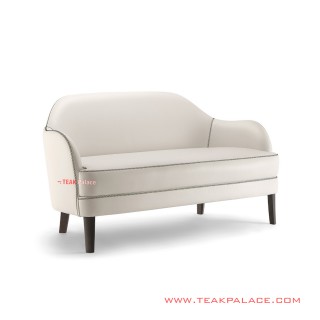 Sofa Tamu 2 Dudukan Putih Seri Kevin