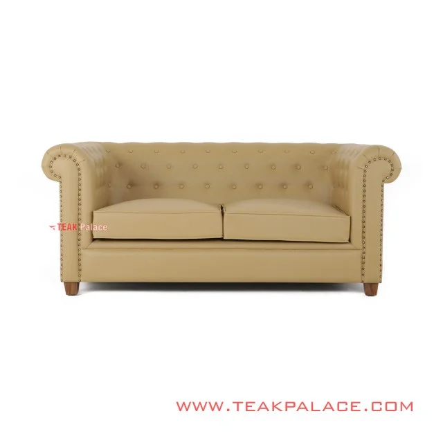 Minimalist Teak Chesterfield 2 Seater Sofa minimalist teak chesterfield 2 seater sofa 59
