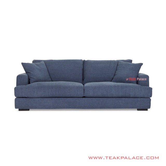 Guest Sofa 2 seater Black Teak Wood Rivoli Denim seri Truman guest sofa 2 seater black teak wood rivoli denim seri truman 63