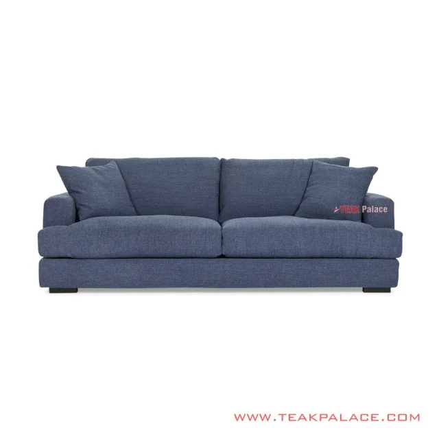 Guest Sofa 2 seater Black Teak Wood Rivoli Denim seri Truman Guest Sofa 2 seater Black Teak Wood Rivoli Denim seri Truman