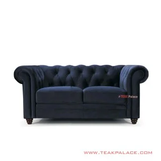 Sofa Tamu Chesterfield Denim 2 Seater