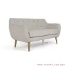 Guest Sofa 2 seater Black Teak Wood Rivoli Denim seri Truman Guest Sofa 2 seater Black Teak Wood Rivoli Denim seri Truman