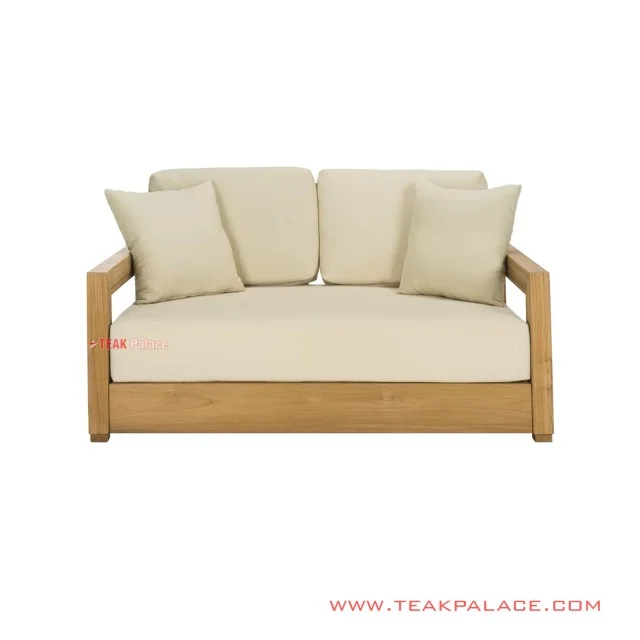 Sofa Tamu Minimalis Cream 2 dudukan Seri Luxius
