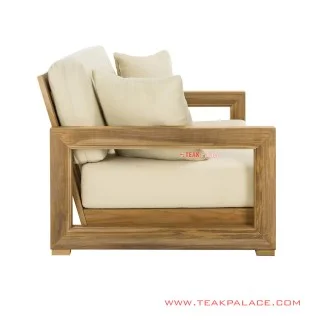 Sofa Tamu Minimalis Cream 2 dudukan Seri Luxius