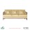 Sofa 3 Seater Kulit Beige Nusantara