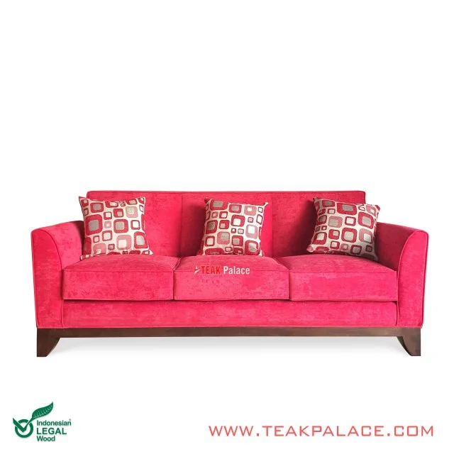 Minimalist Sofa 3 Seat Red Gisela minimalist sofa 3 seat red gisela 59