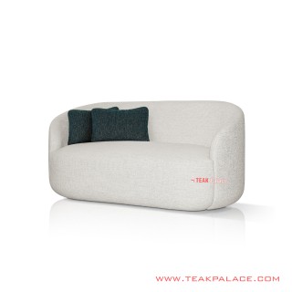 Minimalist Teak White Bamka Sofa