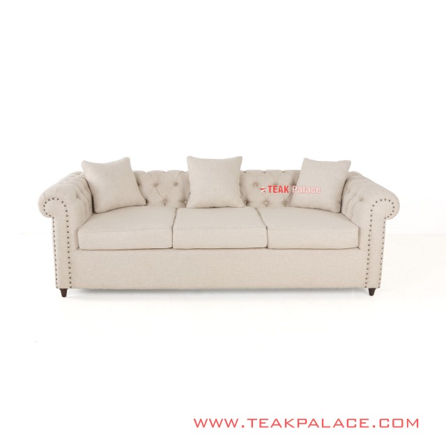 Sofa ChesterField 3 Dudukan Rivoli Linen
