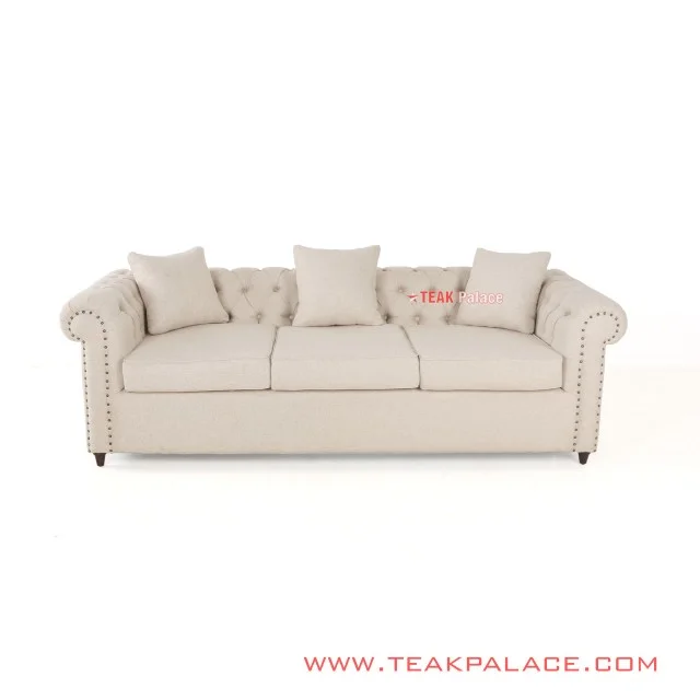 Sofa ChesterField 3 Dudukan Rivoli Linen