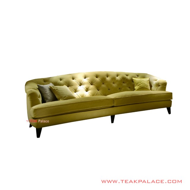 Elina Teak Green Minimalist Sofa elina teak green minimalist sofa 60