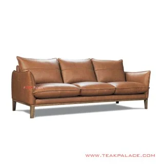 Sofa 3 Seater Natural Jati Minimalis Ariana