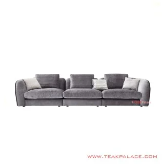 Sofa Tamu 3 Seater Minimalis Grey Genta