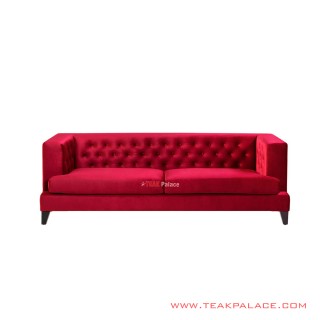 Sofa Tamu Jati Minimalis Rivoli Wine Seri Tanisha