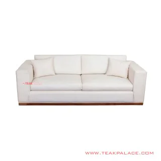 Sofa Kulit Putih Seri Padang