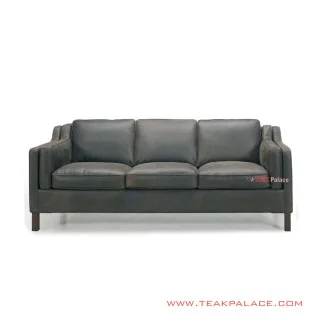 Sofa Jati Reino Minimalis 3 Dudukan Black Walnut