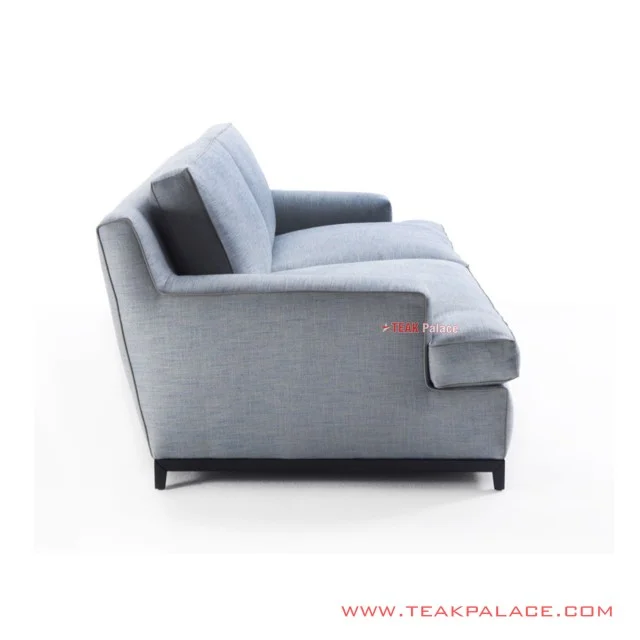 Sofa Tamu Adhisti Minimalis Jati Biru Muda
