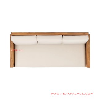 Sofa Betawi Minimalis Kayu Natural Rivoli Linen