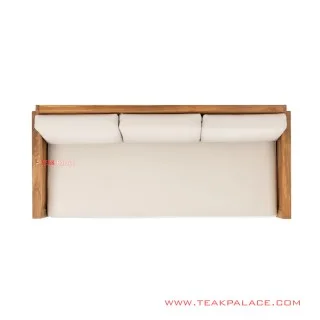 Sofa Betawi Minimalis Kayu Natural Rivoli Linen