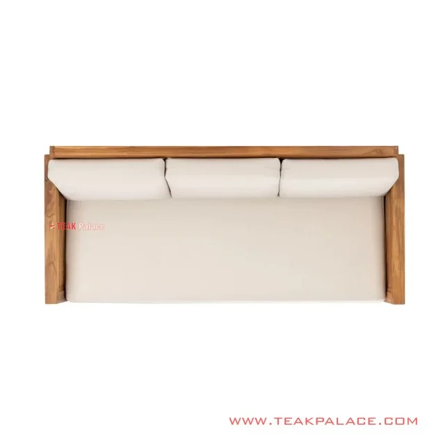 Sofa Betawi Minimalis Kayu Natural Rivoli Linen