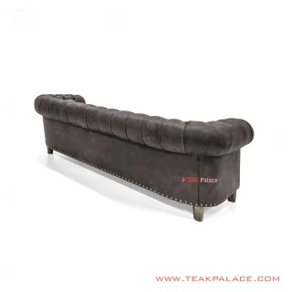 Sofa Chesterfield 3 Seater Minimalis Jati