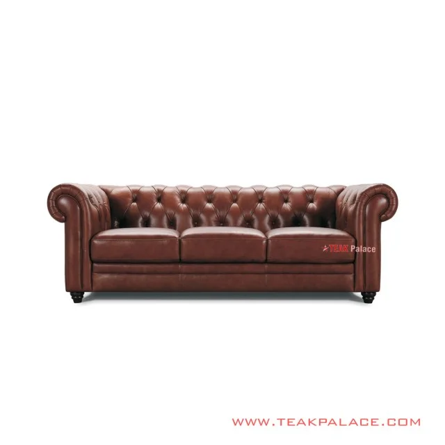 Sofa Tamu Chesterfield Oscar Brown Minimalis Jati sofa tamu chesterfield oscar brown minimalis jati 64
