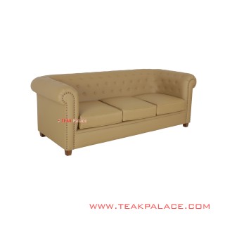Sofa Chesterfield Jati 3 Seater Beige
