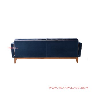 Sofa Jati Minimalis Galisia Denim Golden Teak