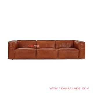 Sofa Pohan Kulit 3 Dudukan Minimalis Modern