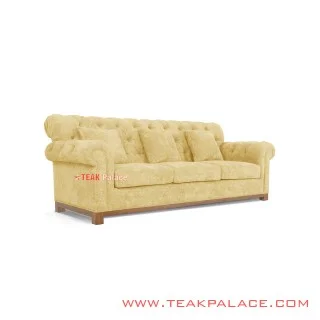 Sofa Mewah 3 Dudukan Robinson Kuning Sofa Mewah 3 Dudukan Robinson Kuning