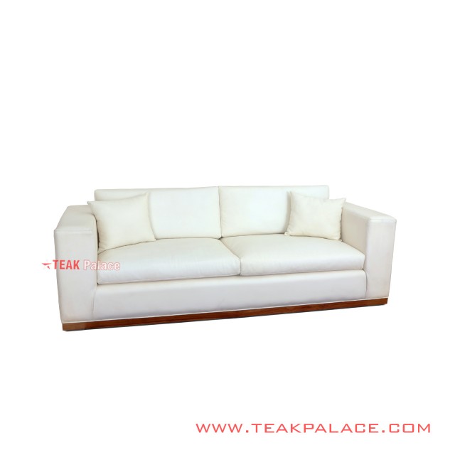 Sofa Minimalis Kulit Putih Seri Padang