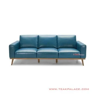Oslo Sofa Oscar Blue Jati Minimalis 3 Dudukan