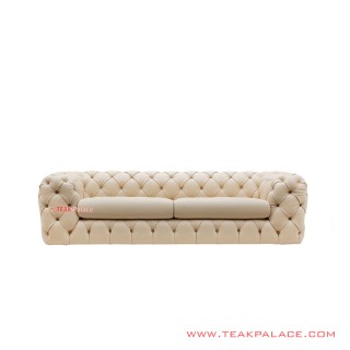 Sofa Farras Mewah Jati Oscar Ivory 3 Seater