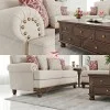Sofa Minimalis Terbaru Ashley Set 321: Kemewahan Kayu Jati Finishing Salak Brown Doff