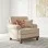 Sofa Single Minimalis Modern Ashley Cream