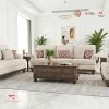 Sofa Minimalis Terbaru Ashley Set 321: Kemewahan Kayu Jati Finishing Salak Brown Doff