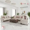 Sofa Minimalis Terbaru Ashley Set 321: Kemewahan Kayu Jati Finishing Salak Brown Doff