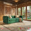 Luxury Modern Sofa 3 Seater Green Chester
