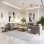 Dumai Series Luxury Modern Sofa Set (3-2-1) - Premium Velvet & Genuine Marble Tables