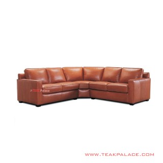 Sofa L Modern Oscar Pansy Jati Hitam Minimalis