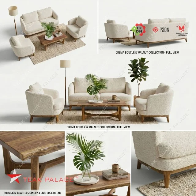 Sofa Minimalis Modern Terbaru: Set 211 Layton Kayu Jati Solid