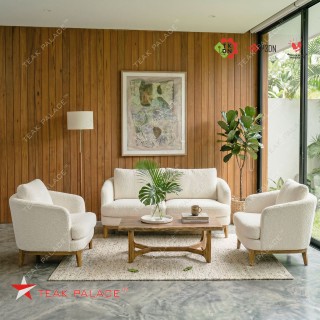 Sofa Minimalis Modern Terbaru: Set 211 Layton Kayu Jati Solid